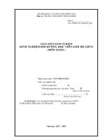 skkn KINH NGHIỆM bồi DƯỠNG học VIÊN GIỎI hệ GDTX (môn TOÁN ) 