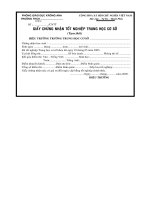 Giay chung nhan tot nghiep THCS 