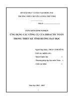 skkn ỨNG DỤNG các CÔNG cụ của DIDACTIC  TOÁN TRONG THIẾT kế TÌNH HUỐNG dạy học 