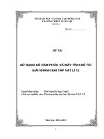 skkn sử dụng hàm số phức và máy tính bỏ túi giải nhanh bài tập vật lí 12 