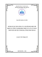 Đo lường sự hài lòng của khách hàng khi mua sắm tại siêu thị co op mart kiên giang 