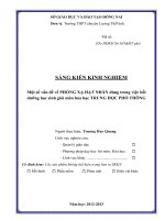 SKKN một số vấn đề về PHÓNG xạ hạt NHÂN DÙNG TRONG VIỆC bồi DƯỠNG học SINH GIỎI môn hóa học  TRUNG học PHỔ THÔNG 