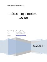 HỒ SƠ THỊ TRƯỜNG ẤN ĐỘ