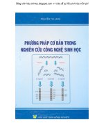 Phương pháp cơ bản trong nghiên cứu công nghệ sinh học