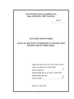 SKKN GIẢI các bài TOÁN về KHOẢNG CÁCH GIỮA HAI ĐƯỜNG THẲNG CHÉO NHAU 