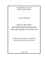 quản lý nhà nước đối với hoạt động kinh doanh tiền chất thuốc nổ tại việt nam 