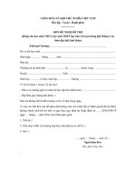 Đơn đề nghị hỗ trợ học sinh THCS, THPT học bán trú đặc biệt khó khăn