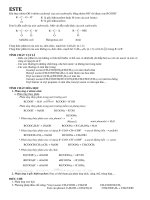 LÝ THUYẾT TOÀN TẬP ESTE LIPIT HAY