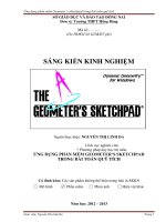 SKKN ỨNG DỤNG PHẦN mềm GEOMETER’S SKETCHPAD TRONG bài TOÁN QUỸ TÍCH 