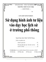 SKKN sử dụng hình ảnh tư liệu vào dạy học lịch sử  ở trường phổ thông 