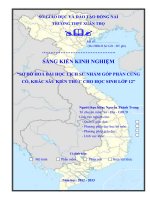 SKKN sơ đồ hoá bài học lịch sử nhằm góp phần củng cố, khắc sâu kiến thức cho học sinh lớp 12 