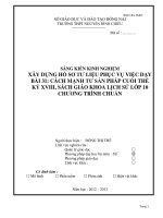 SKKN xây DỰNG hồ sơ tư LIỆU PHỤC vụ VIỆC dạy bài 31 CÁCH MẠNH tư sản PHÁP CUỐI THẾ kỷ XVIII, SÁCH GIÁO KHOA LỊCH sử lớp 10 CHƯƠNG TRÌNH CHUẨN 