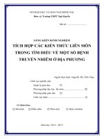 SKKN tích hợp các kiến thức liên môn trong tìm hiểu một số bệnh truyền nhiễm phổ biến ở địa phương 