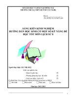 SKKN kinh nghiệm hướng dẫn học sinh có một số kỹ năng học để học tốt môn LỊCH sử 8 