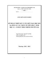 SKKN kĩ thuật thiết kế và tổ chức dạy học bài 26, phần II các nhân tố  tiến hoá  theo nhóm chuyên gia ( nhóm chuyên sâu) 