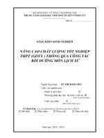 SKKN nâng cao chất lượng tốt nghiệp THPT (GDTX) thông qua công tác bồi dưỡng môn lịch sử 