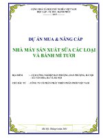 Lập dự án sản xuất bánh mì tươi