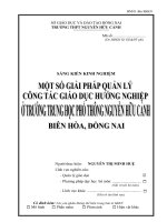 SKKN một số giải  pháp quản lý công tác giáo dục hướng nghiệp ở trường THPT nguyễn hữu cảnh, thành phố biên hoà, tỉnh đồng nai 