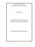 GIẢI PHÁP QUẢN LÝ ĐỘI NGŨ GIẢNG VIÊN CÁC TRƯỜNG ĐẠI HỌC CÔNG AN NHÂN DÂN