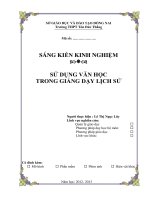SKKN sử dụng tài liệu văn học giúp học sinh hứng thú học tập lịch sử việt nam 