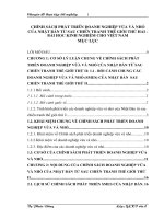 Luận văn chính sách phát triển doanh nghiệp vừa và nhỏ của nhật bản từ sau chiến tranh thế giới thứ 2 bài học kinh nghiệm cho việt nam 