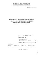 SKKN hiệu trưởng tổ chức hoạt động giáo dục ngoài giờ lên lớp ở trường THPT 