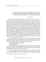 ẢNH HƯỞNG CỦA CÁC YẾU TỐ KINH TẾ XÃ HỘI VÀ CÁC YẾU TỐ ĐÁP ỨNG ĐIỀU TRỊ CHĂM SÓC VÀ KÌ THỊ TỚI TÌNH TRẠNG SỨC KHỎE TRẺ EM NHIỄM HIV
