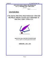 SKKN ứng dụng phương pháp hỏi đáp  tìm tòi bộ phận vào giảng dạy bộ môn sinh học ở trường phổ thông 
