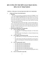 Đề cương ôn thi môn giao nhận hàng hóa XNK