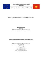 KHÍA CẠNH PHÁP LÝ CỦA CÁC BIỆN PHÁP SPS
