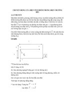 CHUYỂN ĐỘNG của điện TÍCH điểm TRONG điện TRƯỜNG đều