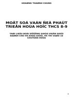 Một số vấn đề phát triển hóa học THCS 8, 9  (tài liệu bồi dưỡng giáo viên giỏi, học sinh khá giỏi ôn thi vào lớp 10 chuyên hóa)