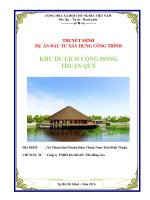 Lập dự án khu du lịch sinh thái bình thuận