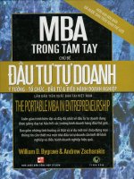 MBA Trong Tầm Tay  Chủ Đề Đầu Tư Tự Doanh