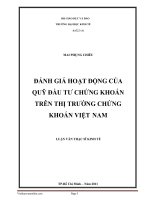 Hoạt động của quỹ đầu tư chứng khoán ở thị trường VN