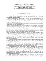 SKKN THIẾT kế kế HOẠCH bài học THEO HƯỚNG dạy học TÍCH cực TRONG môn NGỮ văn ở TRƯỜNG PT dân tộc nội TRÚ 