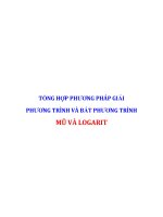 Tổng hợp phương pháp giải phương trình và bất phương trình mũ và logarit