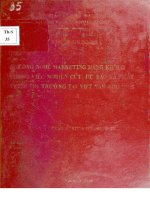 Khóa luận: Công nghệ Marketing hàng không trong việc nghiên cứu, dự báo, phát triển thị trường tại Vietnam Airlines