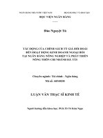 Tác động của chính sách tỷ giá hối đoái đến hoạt động kinh doanh ngoại hối trong ngân hàng