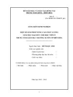sáng kiến kinh nghiệm một số giải pháp  nâng cao chất lượng giáo dục đạo đức cho học viên ở trung tâm giáo dục thường xuyên thành phố biên hòa 