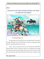 skkn giáo dục kĩ năng sống cho học sinh qua tác phẩm văn học dân gian khối 10 