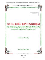 SKKN   một số biện pháp giúp học sinh thêm yêu thích môn học âm nhạc trong trường THCS