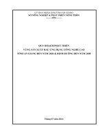 QUY HOẠCH PHÁT TRIỂN VÙNG SẢN XUẤT RAU ỨNG DỤNG CÔNG NGHỆ CAO TỈNH AN GIANG ĐẾN NĂM 2020 & ĐỊNH HƯỚNG ĐẾN NĂM 2030