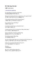 từ vựng tiếng hàn du lịch