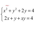 các hệ phương trình thi đại học cólờigiải