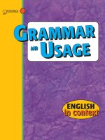 Grammar and usage (english in context) 