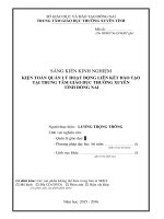 skkn kiện toàn quản lý hoạt động liên kết đào tạo tại trung tâm GDTX tỉnh đồng nai 