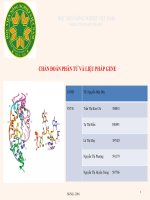 CHẨN ĐOÁN PHÂN TỬ VÀ LIỆU PHÁP GENE