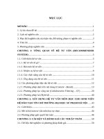 Xây dựng hệ tư vấn môn học cho sinh viên hệ đào tạo tín chỉ Trường Đại học Sư phạm Hà Nội