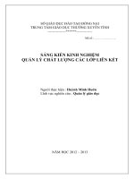 sáng kiến kinh nghiệm QUẢN LÝ CHẤT LƯỢNG CÁC lớp LIÊN kết 